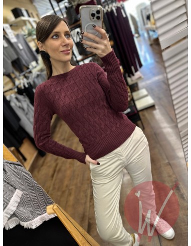 Maglia Trecce Elsa Bordeaux