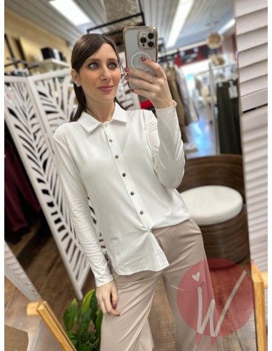 Camicia Viscosa Valli Panna