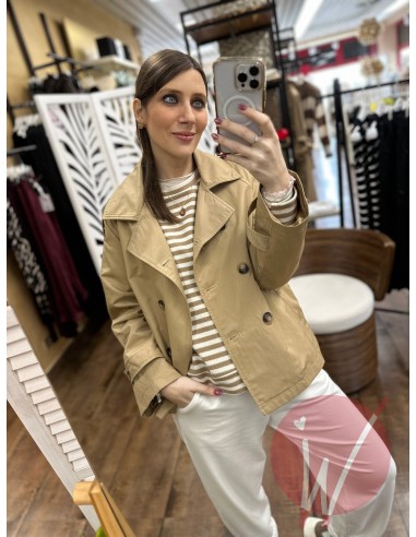 Trench Corto Savannah Beige